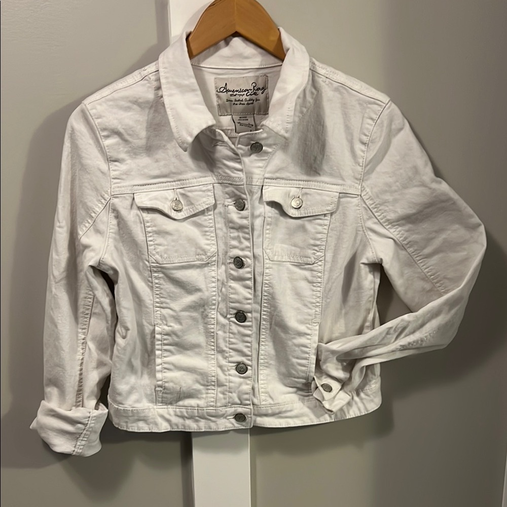 American Rag White Denim Jacket size M/L
